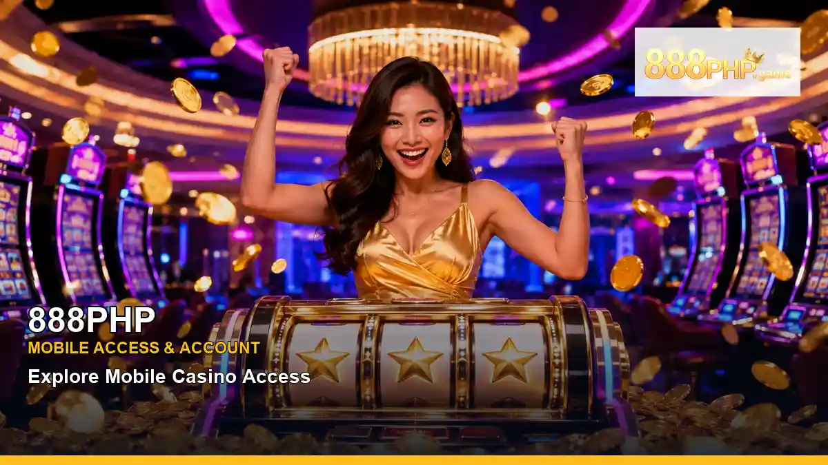 888PHP 888PHP live casino mobile guide information for Philippine users scene with celebratory jackpot slot games for